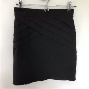 ing Skirt Black Diagonal Pleats Straight Pencil
